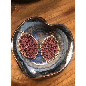 Charming Charlie Maroon Dangle Earrings